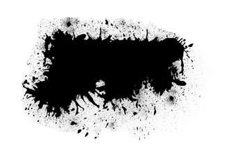 Obraz premium Digital png illustration of black stain with copy space on transparent background