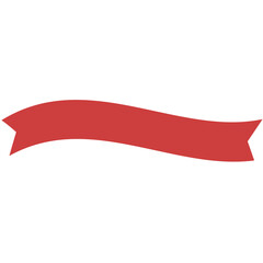 Digital png illustration of red ribbon with copy space on transparent background