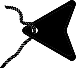 Digital png illustration of black badge with copy space on transparent background