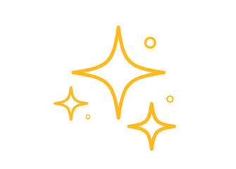 Sparkles Stars icon isolated on white background. Twinkling stars. Stars light effect. Vector illustration