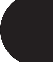 Fototapeta na wymiar Digital png illustration of part of huge black circle on transparent background