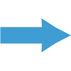 Digital png illustration of big blue arrow on transparent background