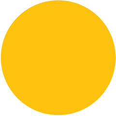 Digital png illustration of big yellow circle on transparent background