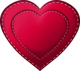 Digital png illustration of red hearts on transparent background