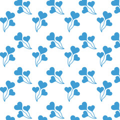 Digital png illustration of blue hearts on transparent background