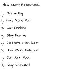 Digital png illustration of new year's resolutions on transparent background