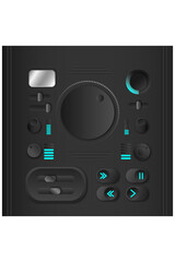 Fototapeta premium Digital png illustration of electronic device on transparent background