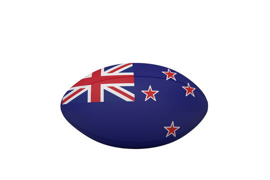 Naklejka Digital png illustration of rugby ball with flag of australia on transparent background