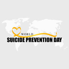 Fototapeta na wymiar Vector illustration of World Suicide Prevention Day banner