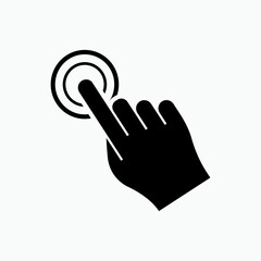 Touchscreen Icon. Tap, Gesture Technology on Devices Surface - Vector.