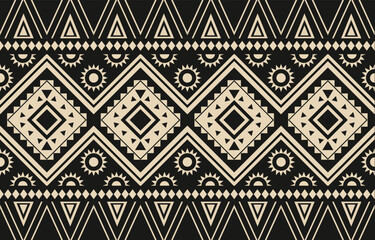 Ethnic abstract ikat art. Aztec ornament print. geometric ethnic pattern seamless  color oriental.  Design for background ,curtain, carpet, wallpaper, clothing, wrapping, Batik, vector illustration.