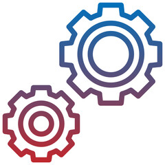 gear line icon,linear,outline,graphic,illustration