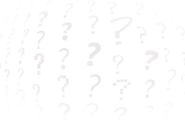 Fototapeta premium Digital png illustration of question marks on transparent background