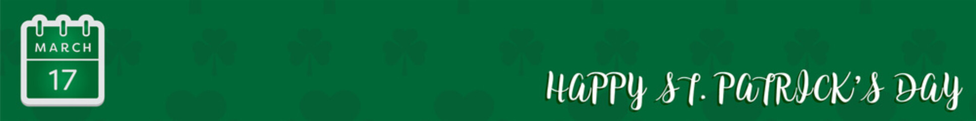 Digital png illustration of clovers and happy st patrick's day text on transparent background