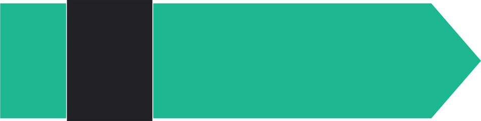 Digital png illustration of black and green shapes with copy space on transparent background