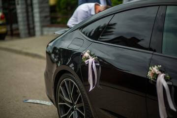 samochód przygotowania ślub wesele para młoda