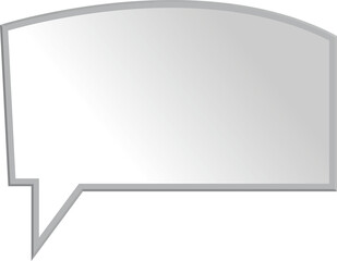 Digital png illustration of white copy space speech bubble on transparent background