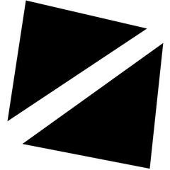 Digital png illustration of two black triangles on transparent background