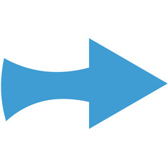 Digital png illustration of big blue arrow on transparent background