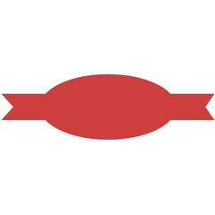 Digital png illustration of red oblong label on transparent background