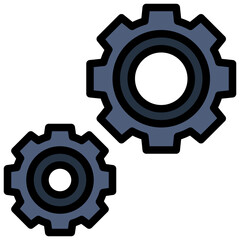 gear line icon,linear,outline,graphic,illustration