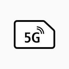 Sim Card Icon - Vector Sign and Symbol for Design, Presentation, Website or Apps Elements.   