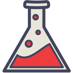 Digital png illustration of lab flask on transparent background