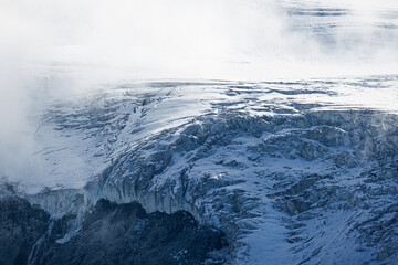 details of a glacier in Val d'Anniviers, Valais