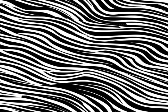 Seamless zebra skin pattern with diagonal stripes. Imitation of white tiger fur. Animal vector print texture. Wildlife background