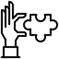 solution line icon,linear,outline,graphic,illustration