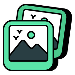 Modern design icon of photos