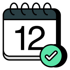 A creative design icon of schedule