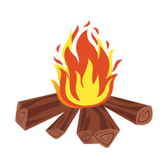 woodfire vector design isolated on white background