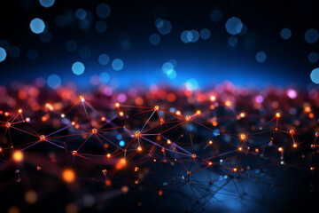 Fototapeta premium Creative abstract digital wallpaper background vector illustration or texture. Ai generated