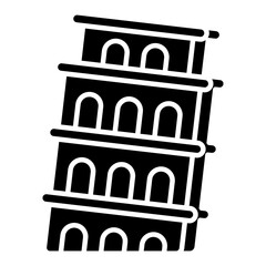Fototapeta premium Modern design icon of Pisa tower