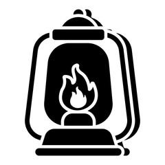 A unique design icon of camping lamp