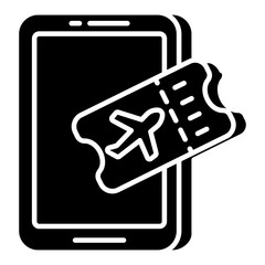 A unique design icon of mobile air ticket 