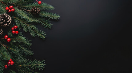 Obraz na płótnie Canvas a minimalist Christmas background with copy space