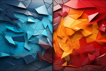 Obraz premium Creative abstract digital wallpaper background vector illustration or texture. Ai generated