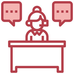 SECRETARY line icon,linear,outline,graphic,illustration