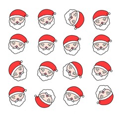 santa claus and christmas black ground 