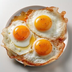 Crispy fried eggs generative ai