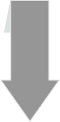 Digital png illustration of grey arrow on transparent background
