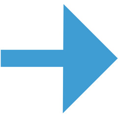 Digital png illustration of blue arrow on transparent background