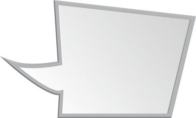 Digital png illustration of speech bubble with copy space on transparent background