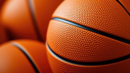Fototapeta premium basketball ball on the court