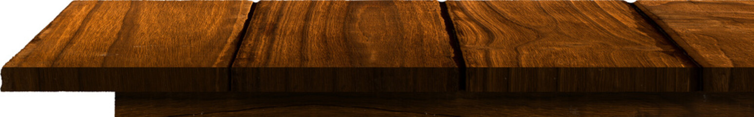 Digital png photo of wooden table on transparent background