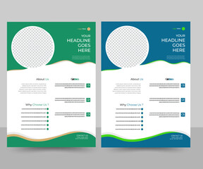 marketing corporate flyer .Business flyer .corporate business flyer with photo and template 
A modern business flyer with photo and template  
