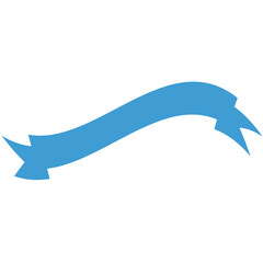 Digital png illustration of blue ribbon with copy space on transparent background