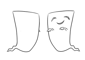 白黒のいったんもめん